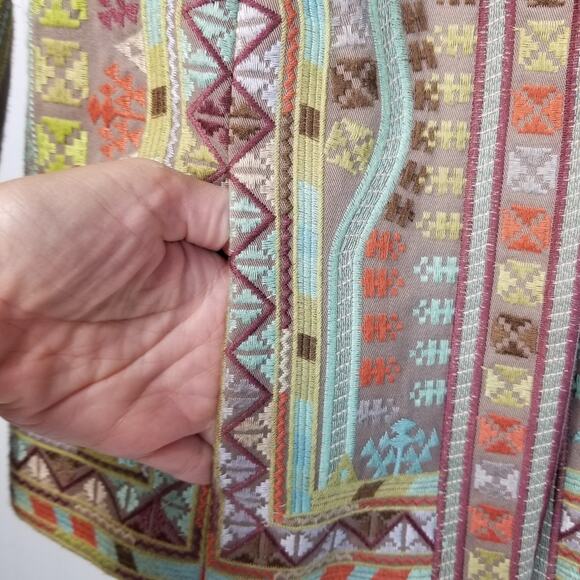 Coldwater Creek Art to Wear Embroidered Jacket 8P - Picture 7 of 10